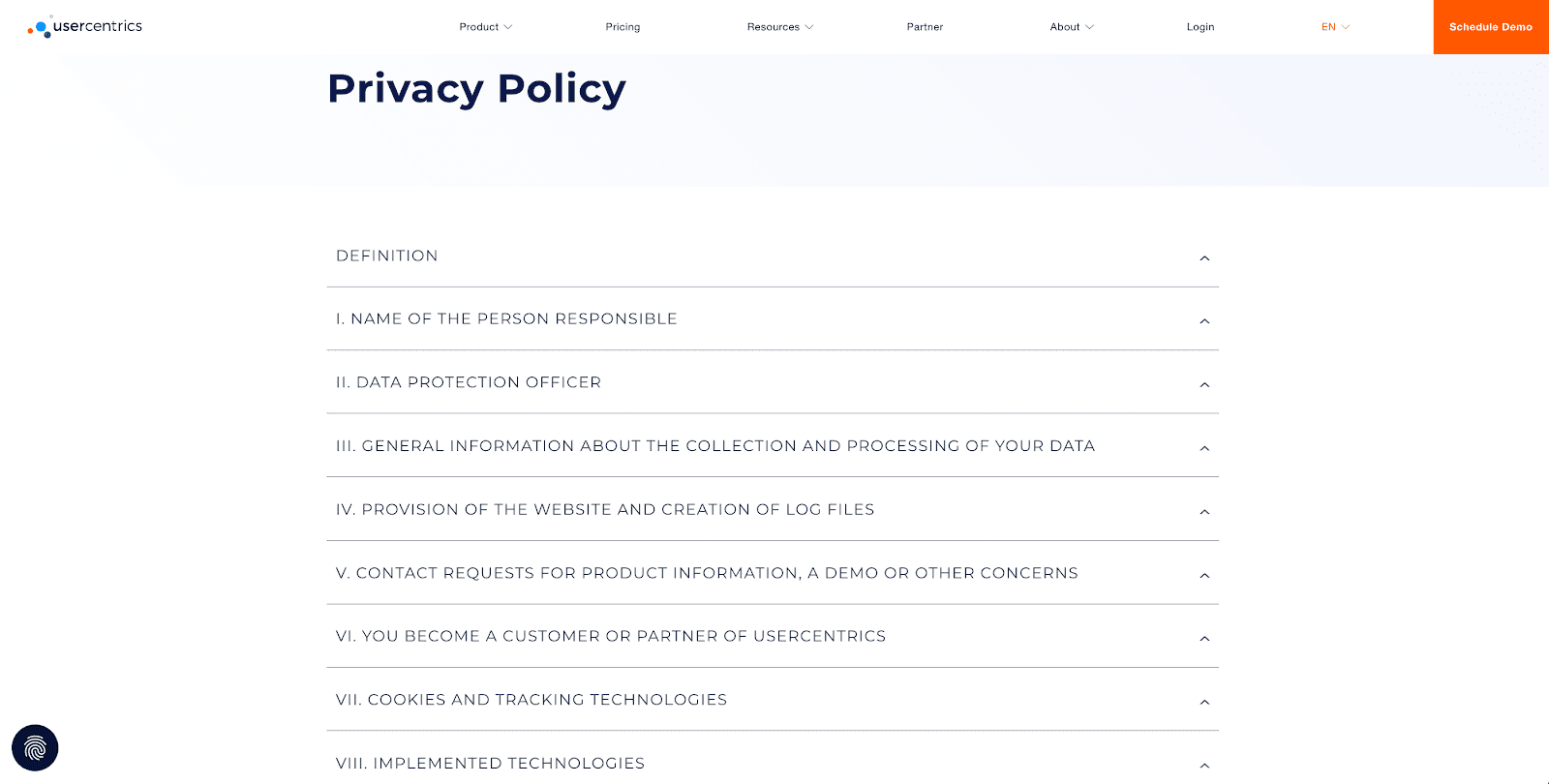 Usercentrics Privacy Policy