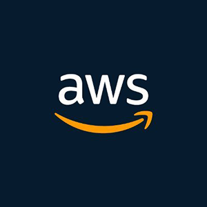 aws-Logo mit dem gelben Pfeil von Amazon - Usercentrics