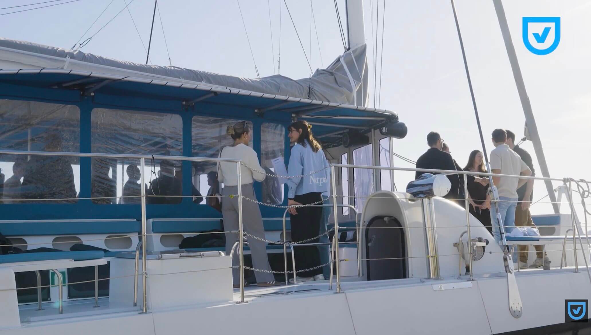 Image of the partner event where some people are enoying a ride in a boat