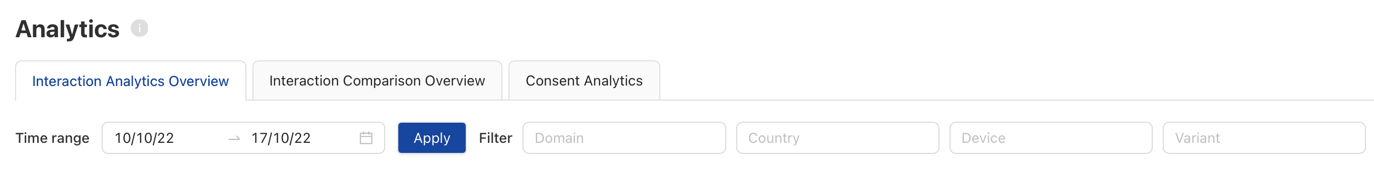 Analytics filer