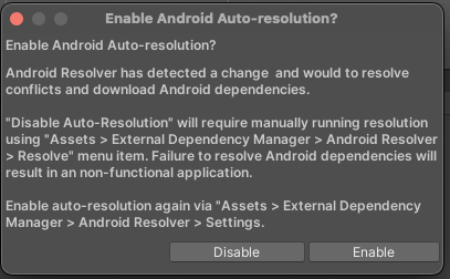 Auto-resolution popup