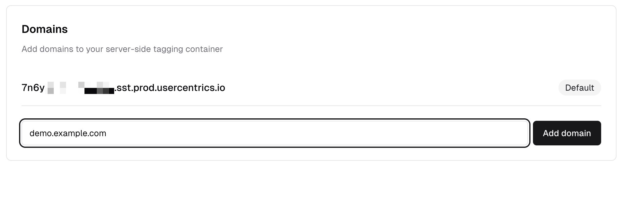 Add domain