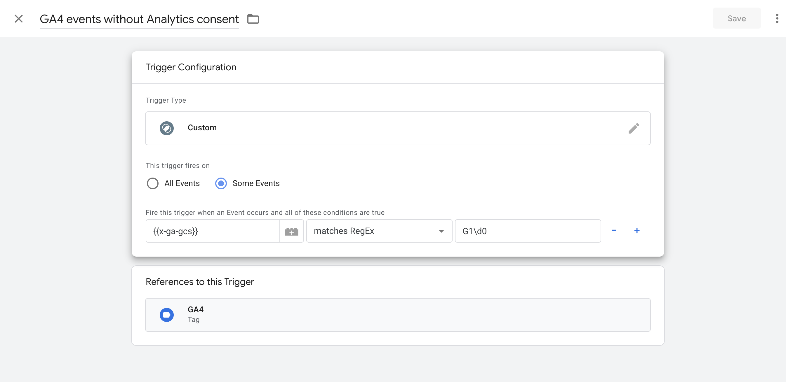 No analytics consent trigger