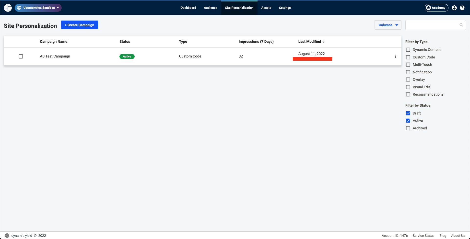 Site Personalization