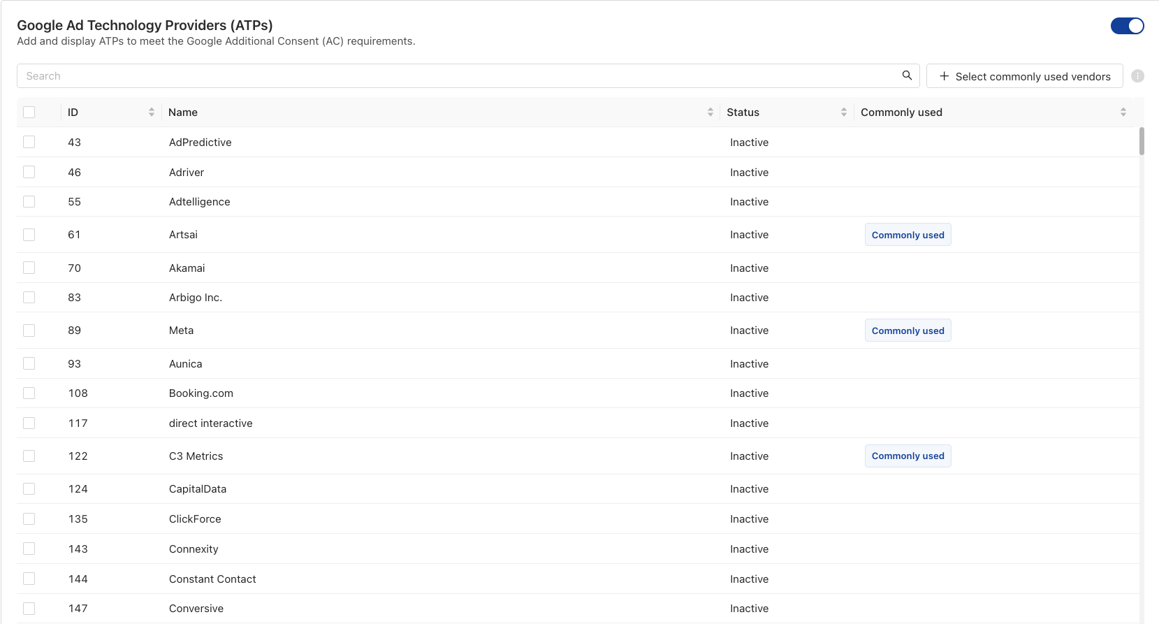 Google Vendors