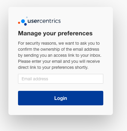 Enter email screen