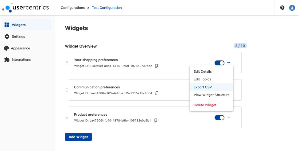 Running CSV Export