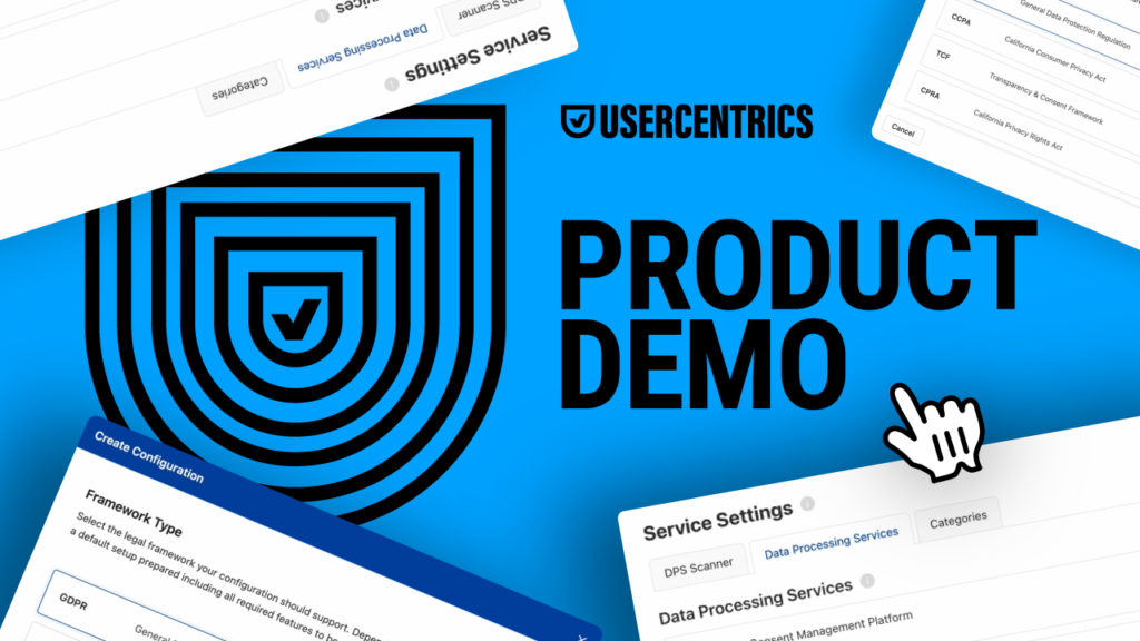 Schermata Demo del prodotto - Usercentrics