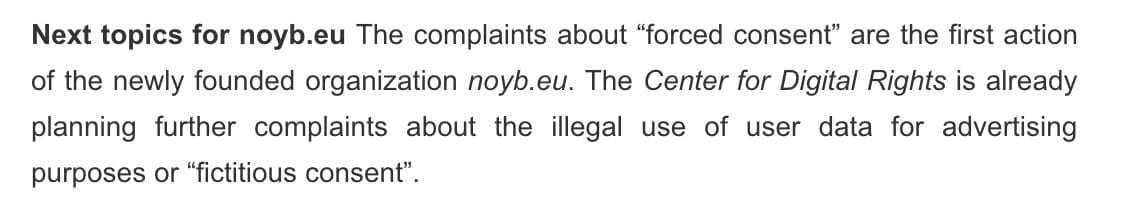 Noyb.eu filed a complaint