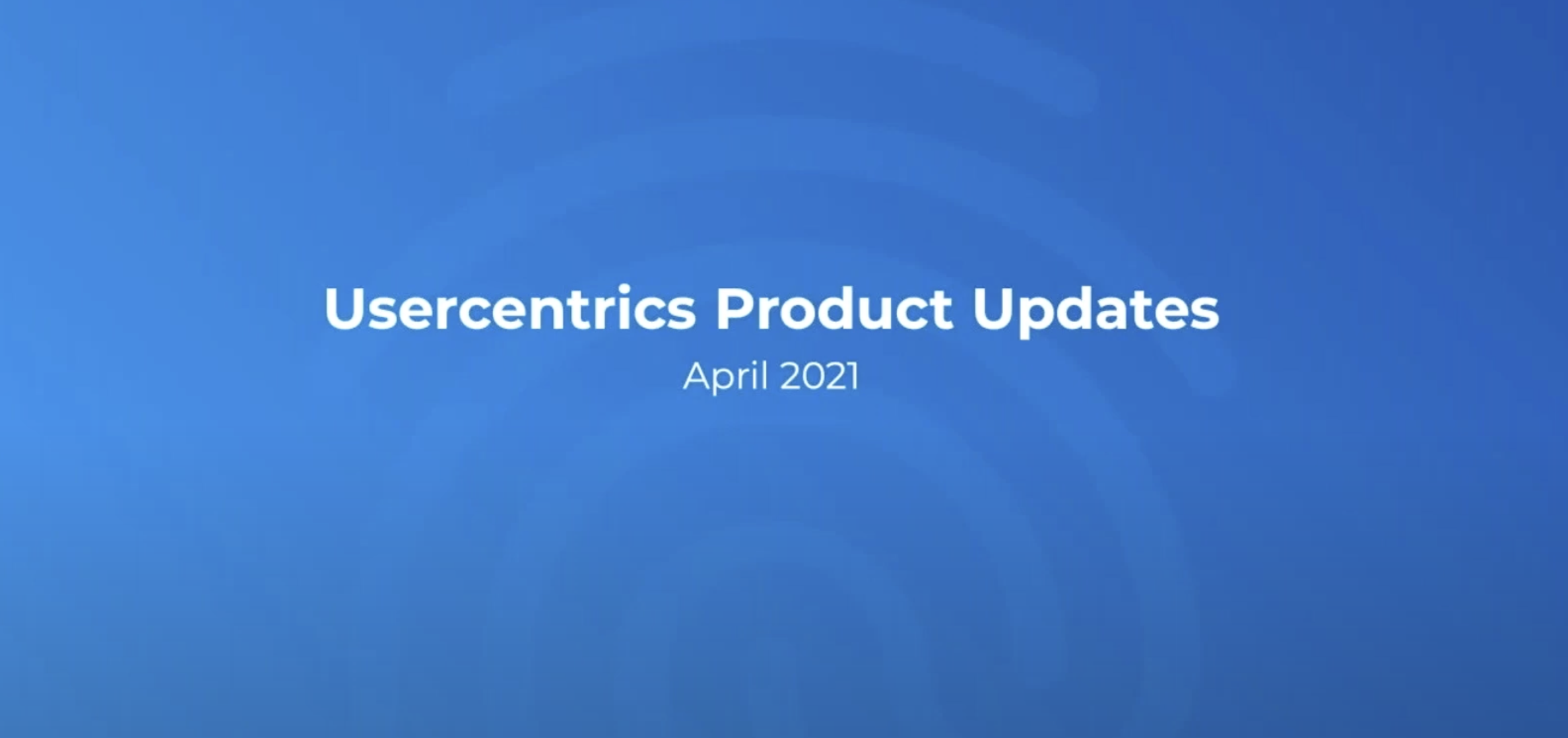 Updates April 2021