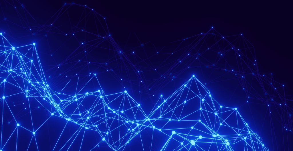 Illustration of data points on a black background
