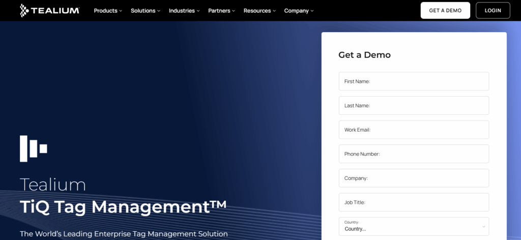 Tealium homepage