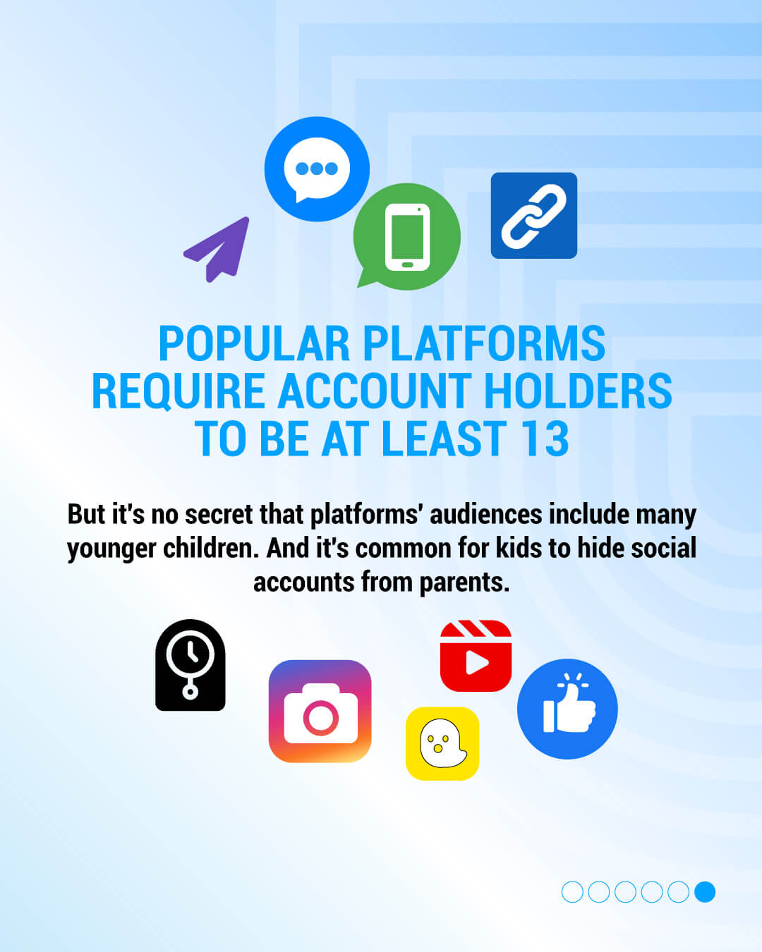 Popular Platforms require account holders to be at least 13