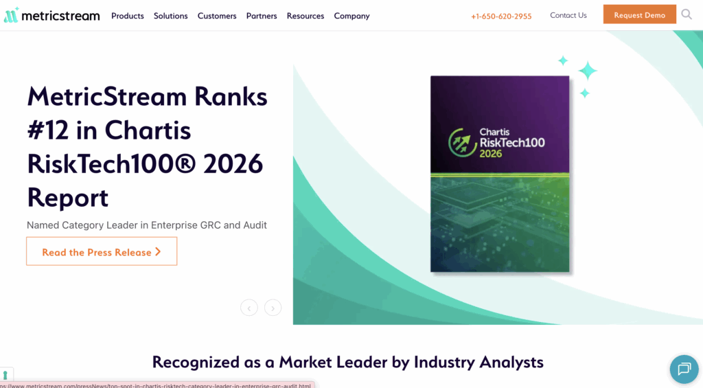 MetricStream homepage