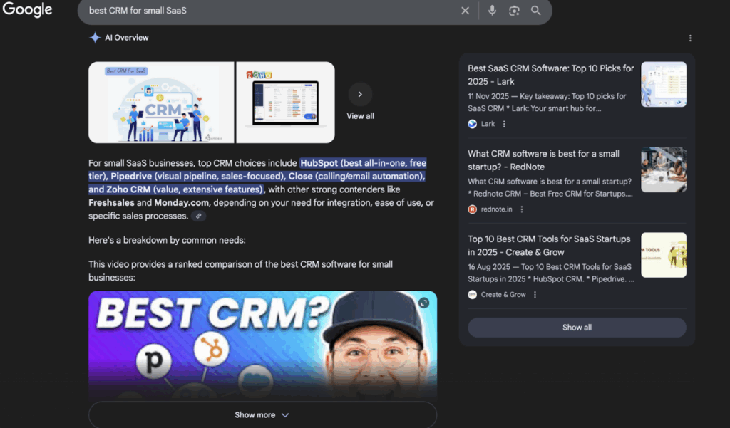 best CRM for a small SaaS business
