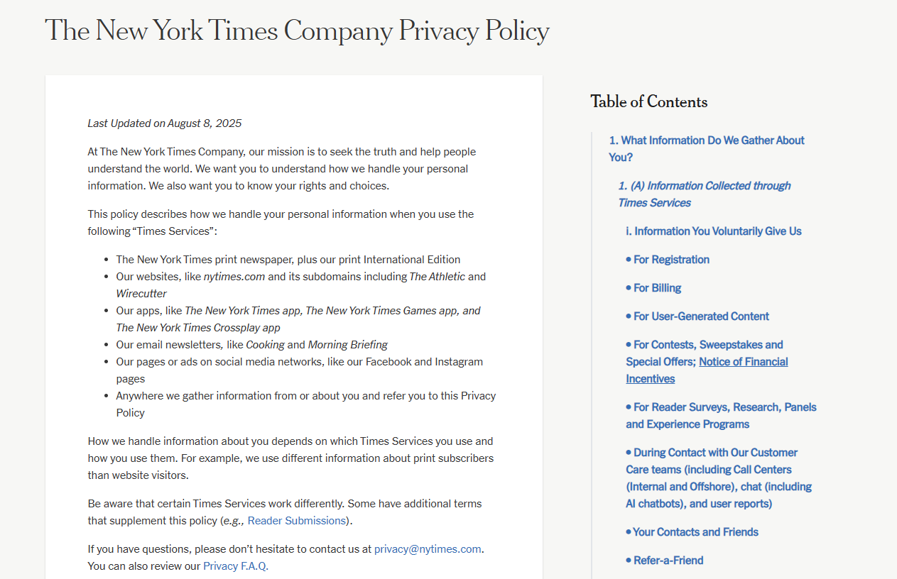 33 of the Best Privacy Policy Examples — Usercentrics