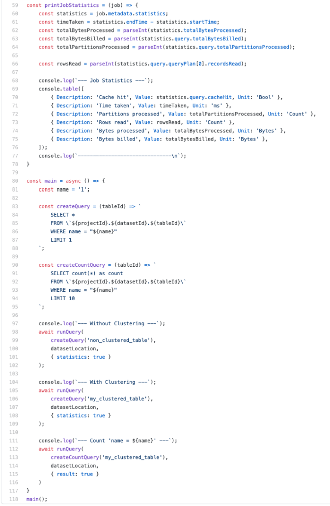 Code for running queries - Usercentrics