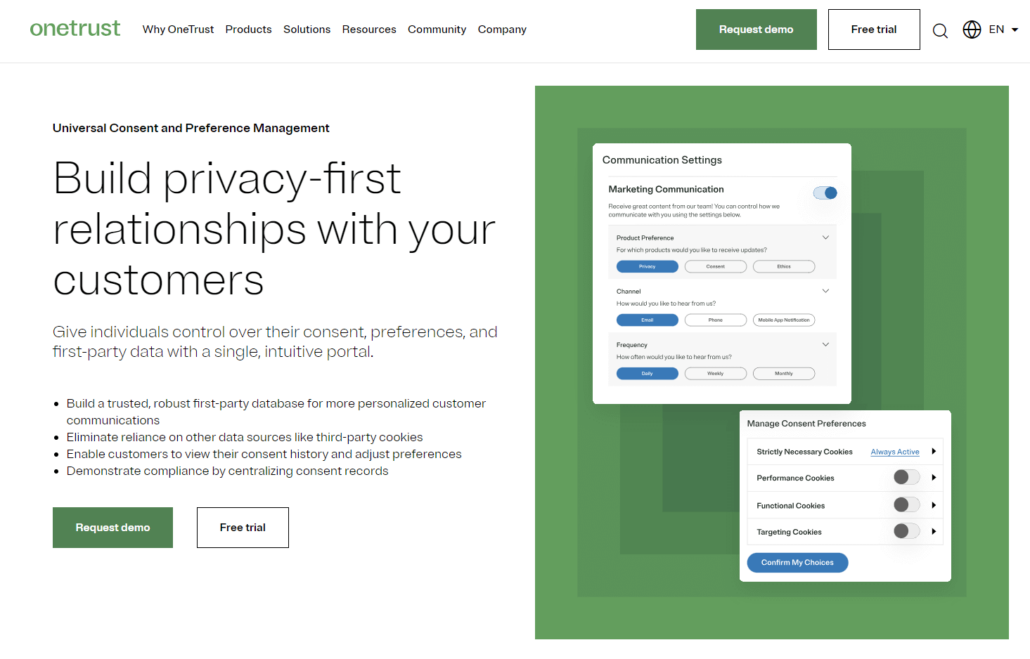 OneTrust Universal Consent and Preference Management